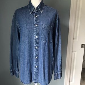 Mens Nautica Button Down Jean Shirt